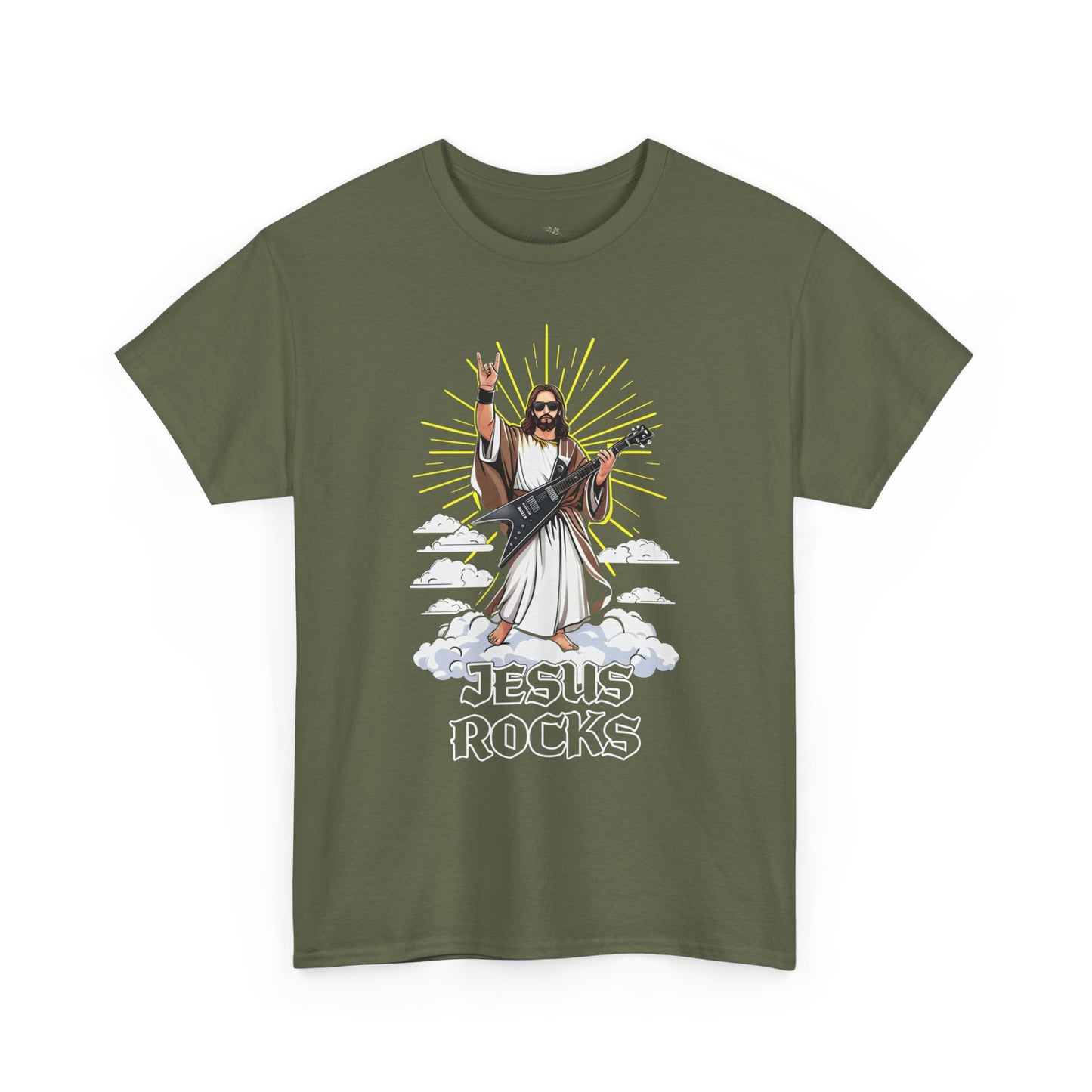 Jesus Rocks T‑Shirt — Rock & Faith Graphic Tee