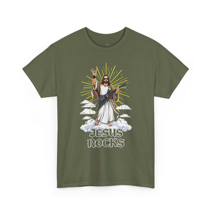 Jesus Rocks T‑Shirt — Rock & Faith Graphic Tee