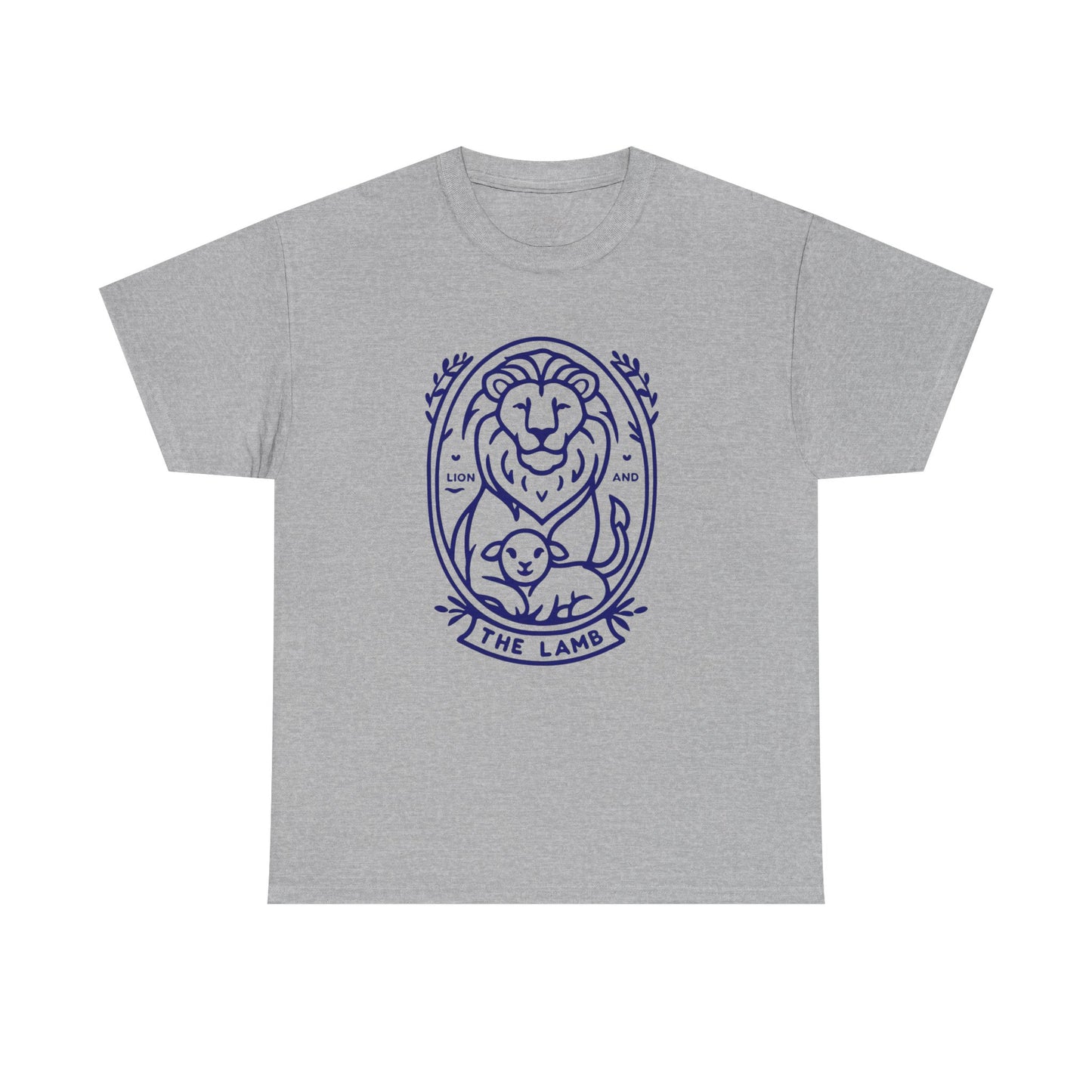 The Lamb Crewneck T‑Shirt — Lion & Lamb Faith Graphic Tee