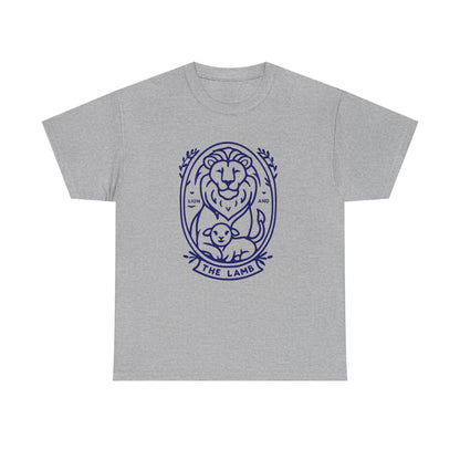 The Lamb Crewneck T‑Shirt — Lion & Lamb Faith Graphic Tee