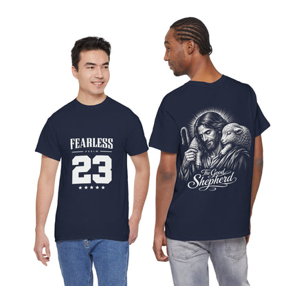 Fearless Psalm 23 Unisex T-Shirt — The Good Shepherd Christian Tee