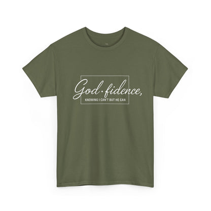 God-fidence Unisex Tee — Inspirational Christian Script T-Shirt
