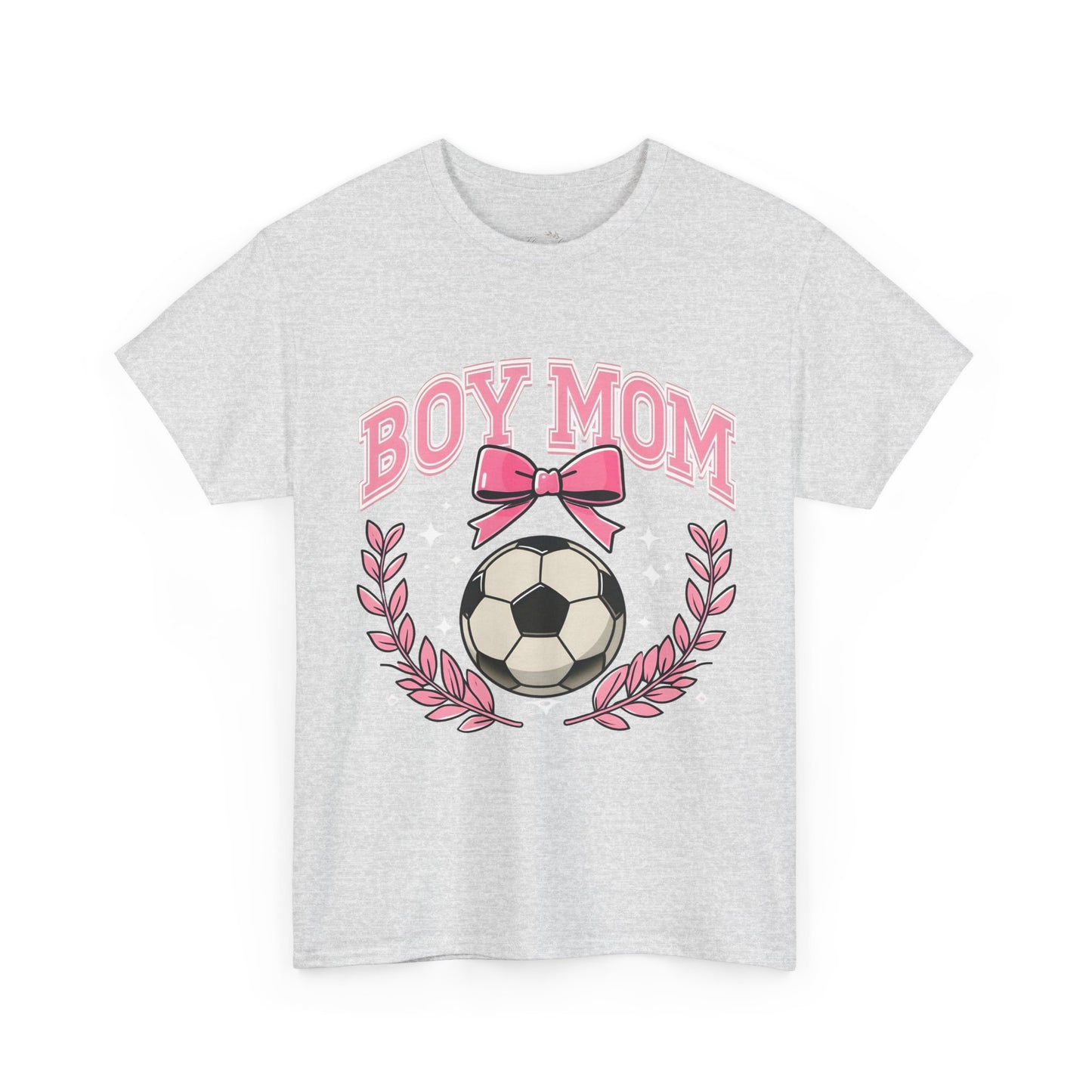 Boy Mom T-Shirt — Pink Laurel Bow