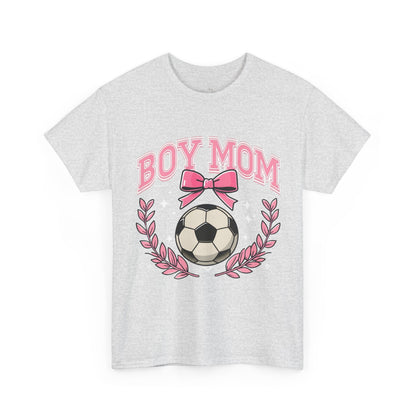 Boy Mom T-Shirt — Pink Laurel Bow