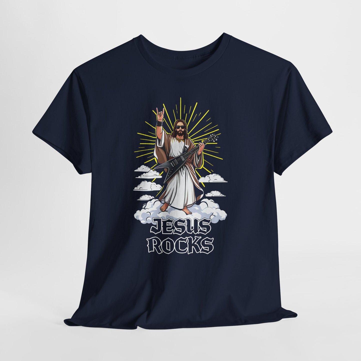 Jesus Rocks T‑Shirt — Rock & Faith Graphic Tee