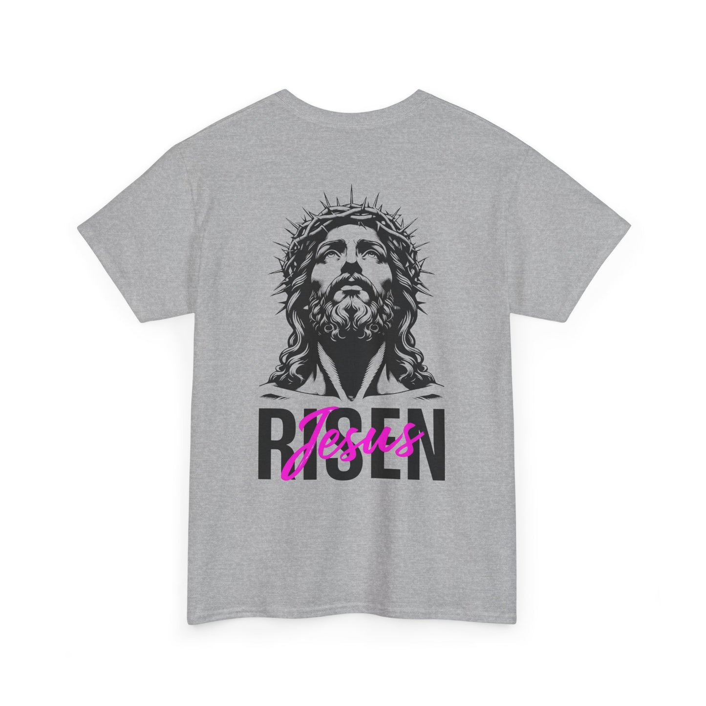 Christian 'Risen' PINK T-Shirt — Jesus Crown of Thorns Resurrection Tee