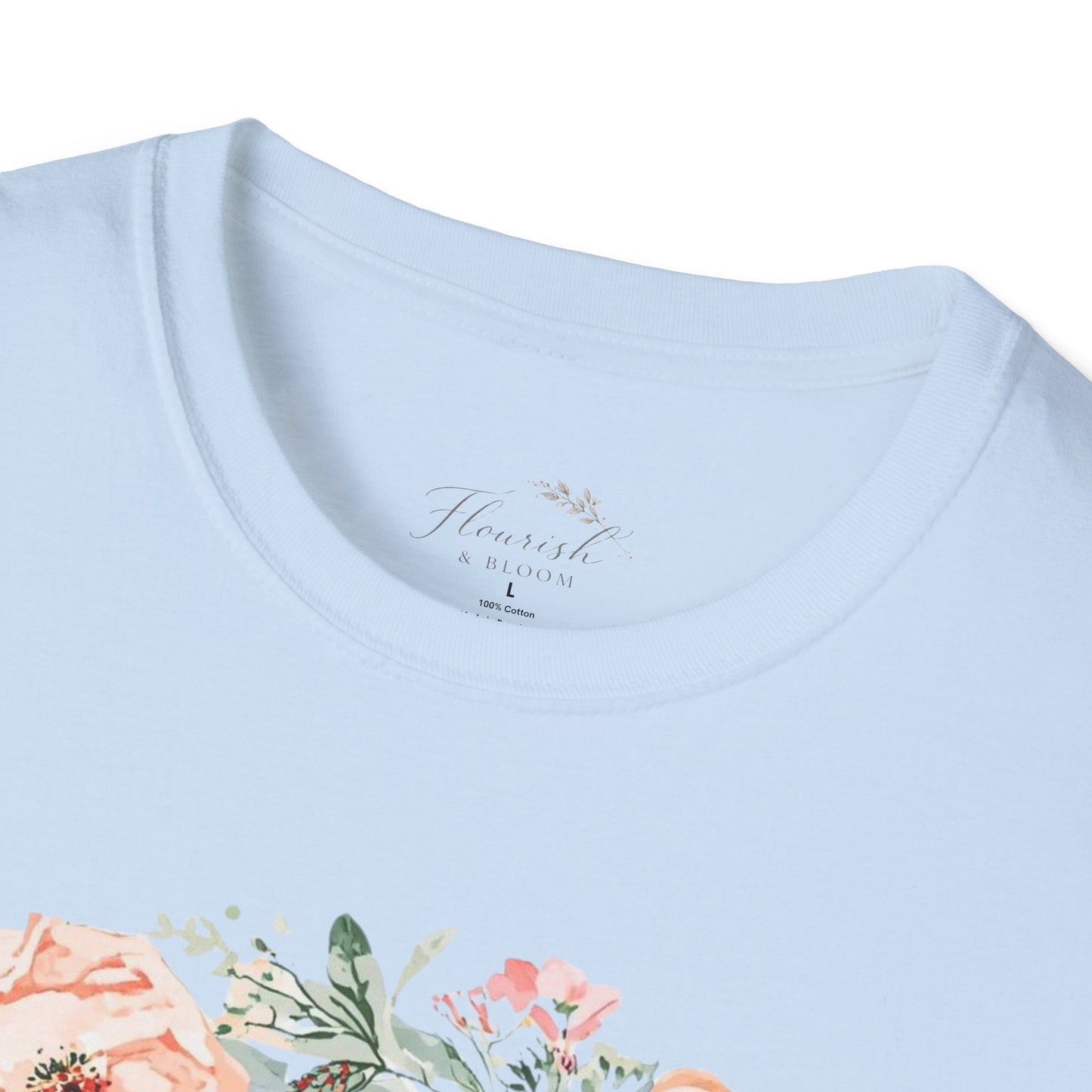 T-Shirt — "Fearfully and Wonderfully Made" Floral Inspirational Tee