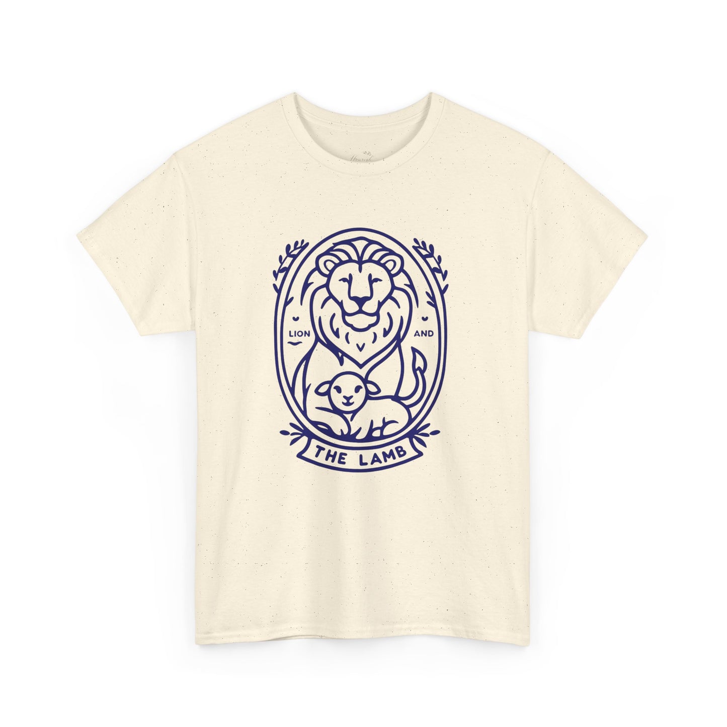 The Lamb Crewneck T‑Shirt — Lion & Lamb Faith Graphic Tee