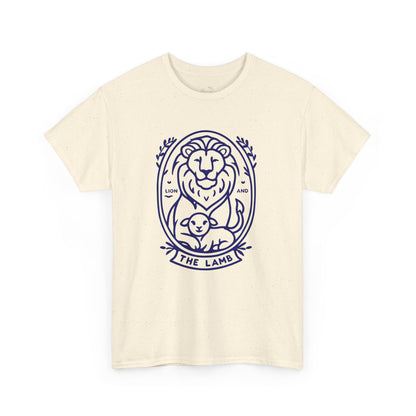 The Lamb Crewneck T‑Shirt — Lion & Lamb Faith Graphic Tee