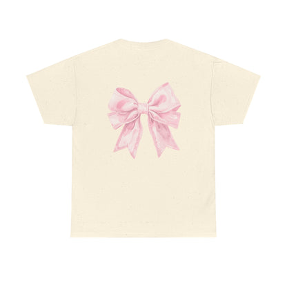 Feeling Bonita Tee — Pink Bow Graphic Cotton T‑Shirt