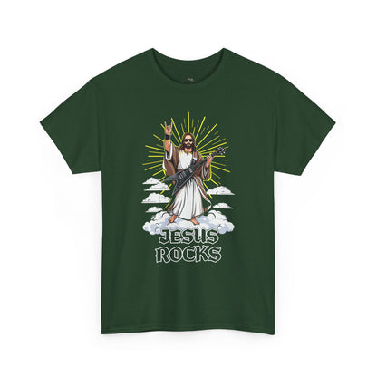 Jesus Rocks T‑Shirt — Rock & Faith Graphic Tee