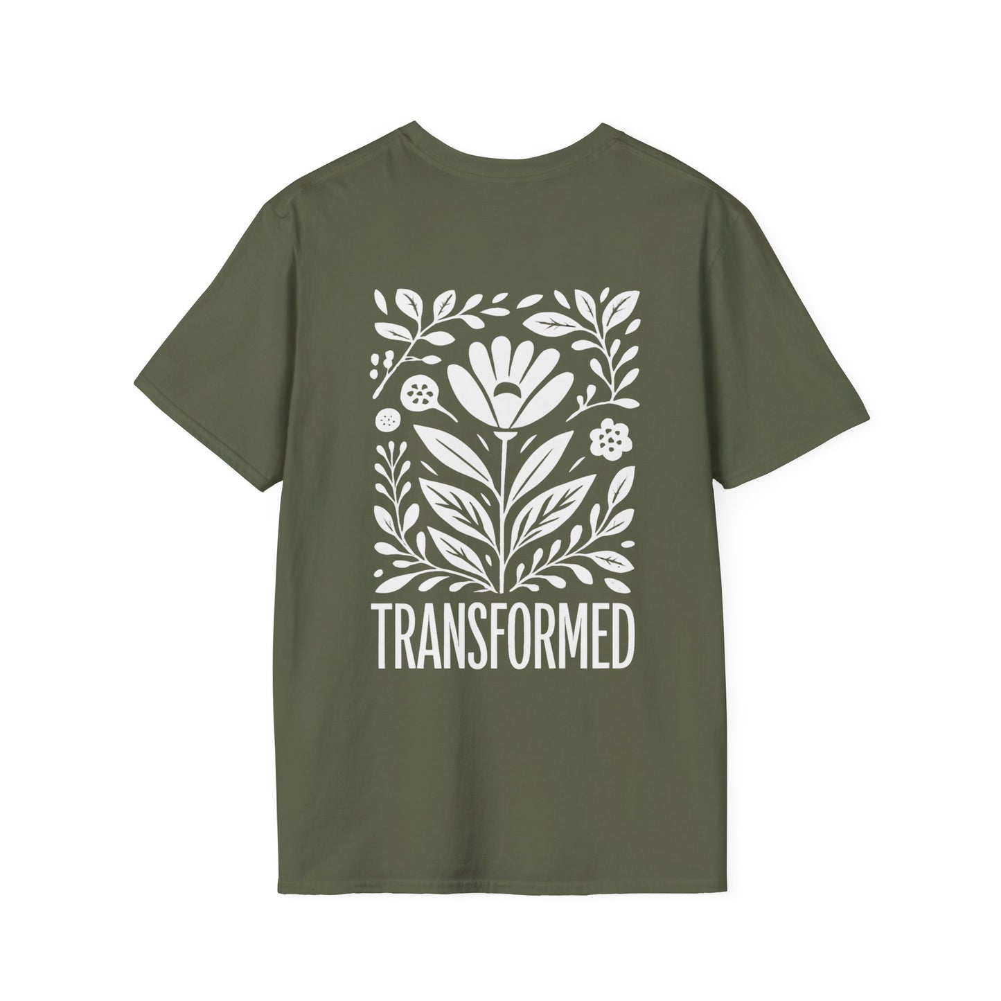 Floral Inspirational 'Transformed' Graphic Tee