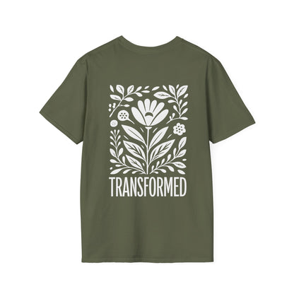 Floral Inspirational 'Transformed' Graphic Tee