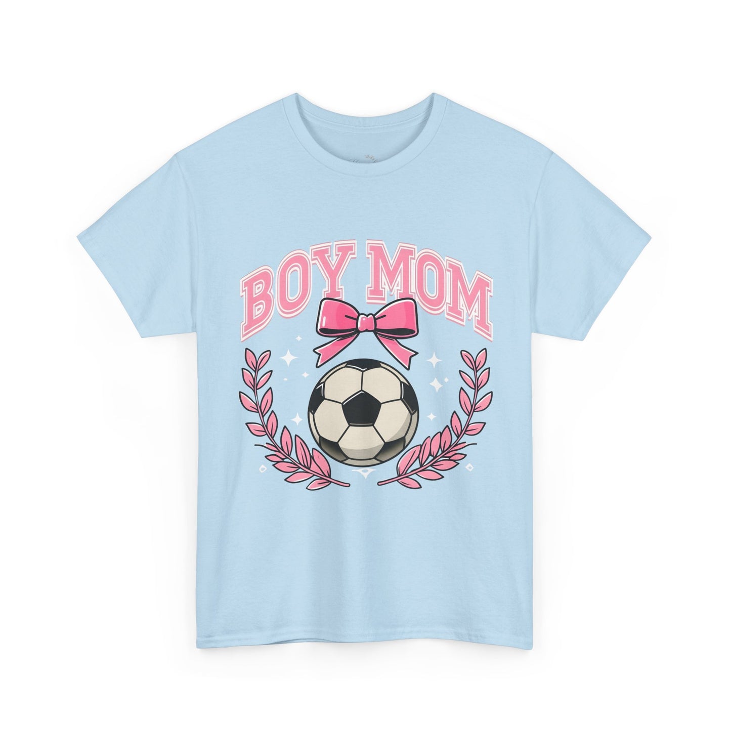 Boy Mom T-Shirt — Pink Laurel Bow