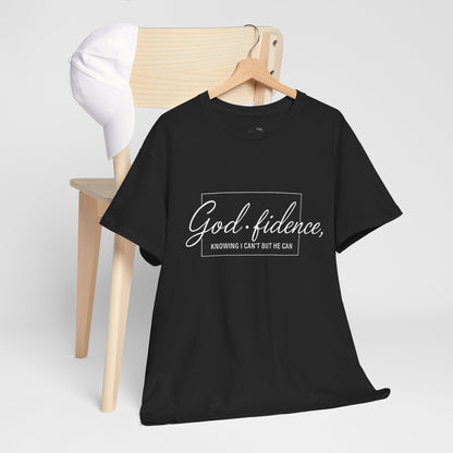 God-fidence Unisex Tee — Inspirational Christian Script T-Shirt
