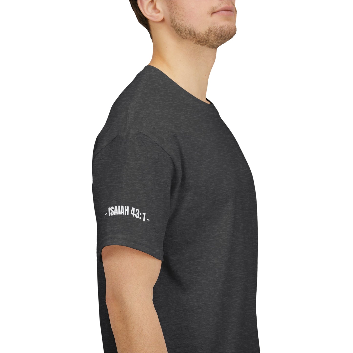 Belong to Christ T-Shirt — Christian Cross Fingerprint Tee (Isaiah 43:1)