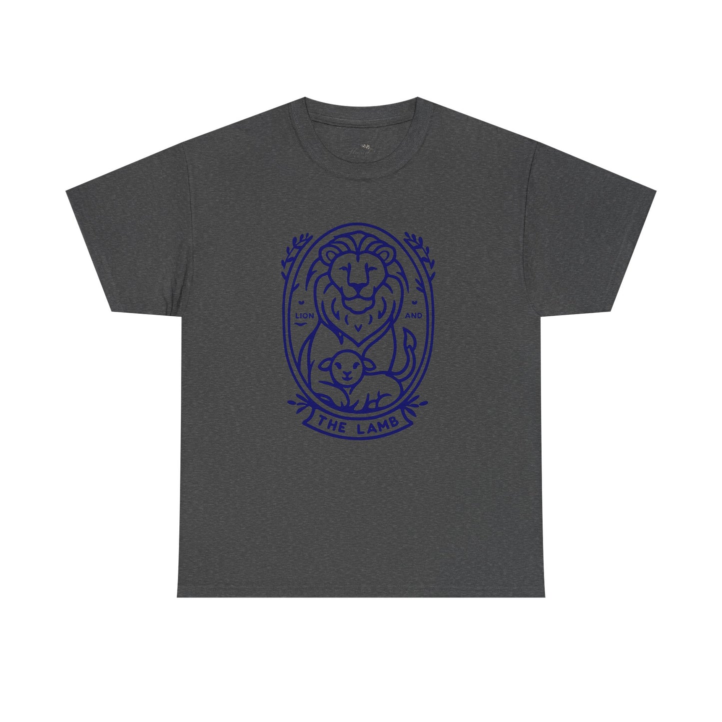 The Lamb Crewneck T‑Shirt — Lion & Lamb Faith Graphic Tee