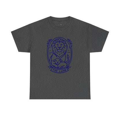The Lamb Crewneck T‑Shirt — Lion & Lamb Faith Graphic Tee