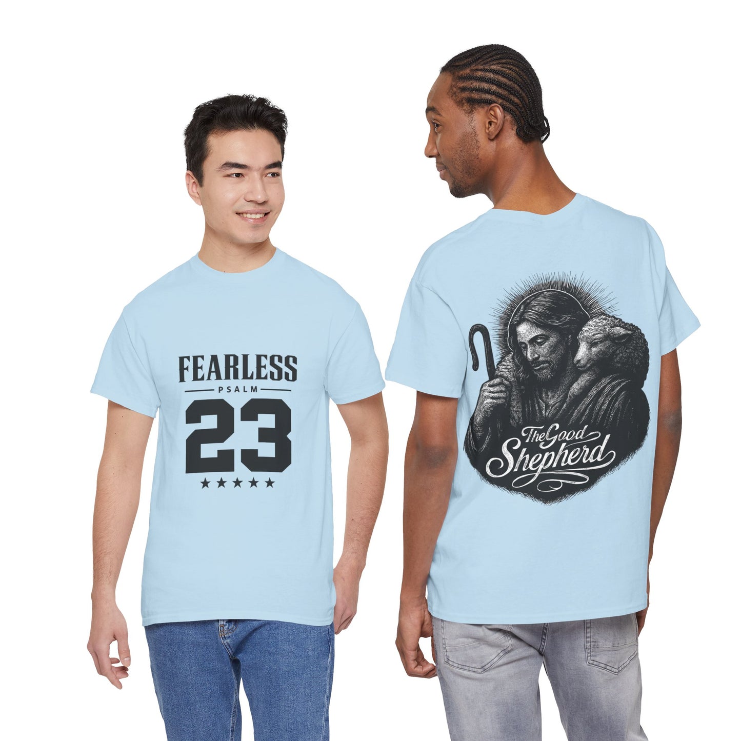 Fearless Psalm 23 Unisex T-Shirt — The Good Shepherd Christian Tee