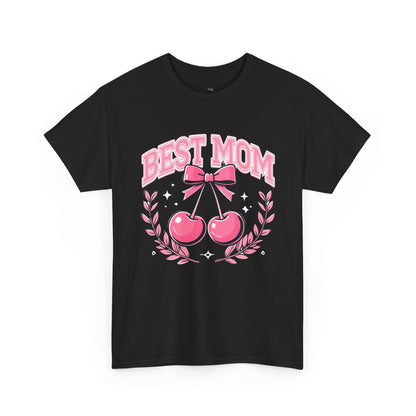 Best Mom Cherry Tee — Cute Pink Mother's Day T-Shirt