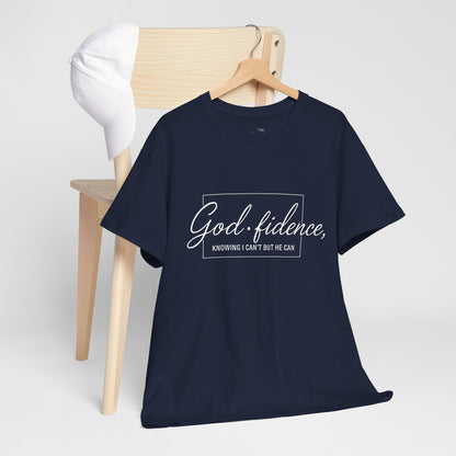God-fidence Unisex Tee — Inspirational Christian Script T-Shirt