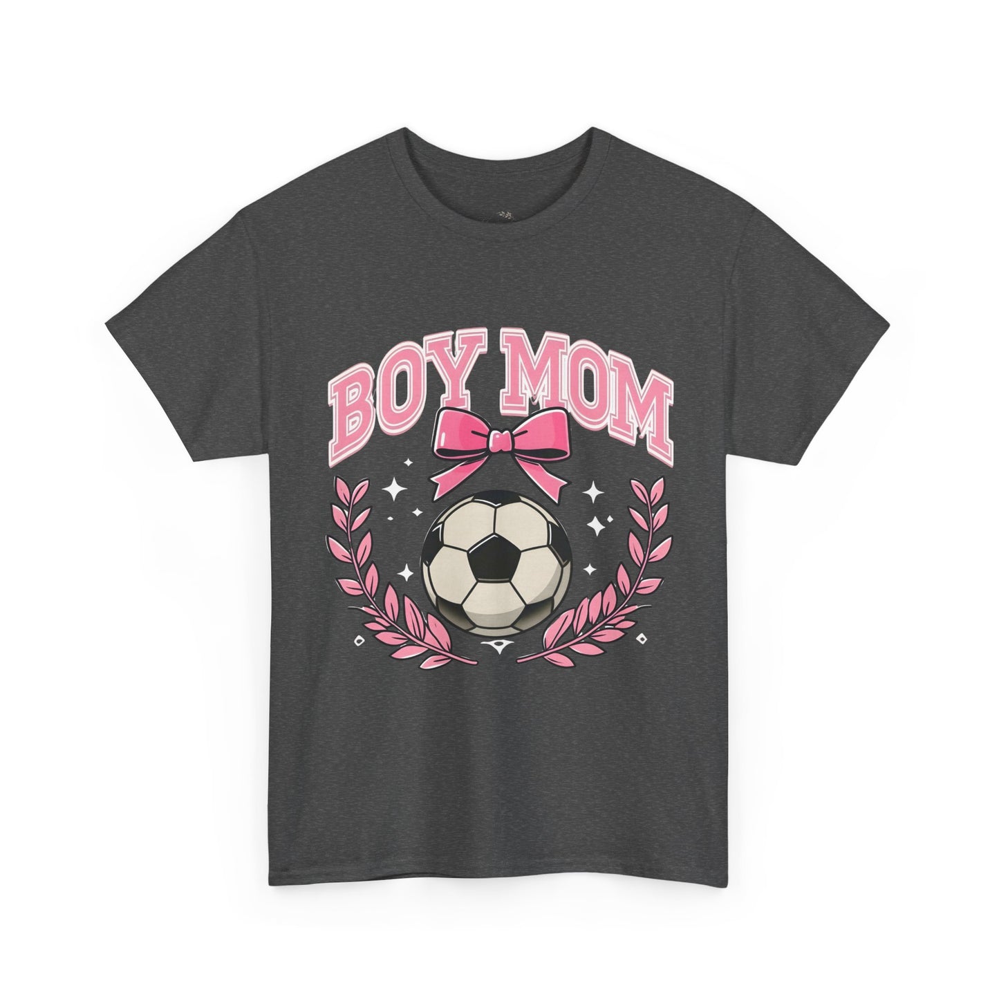 Boy Mom T-Shirt — Pink Laurel Bow