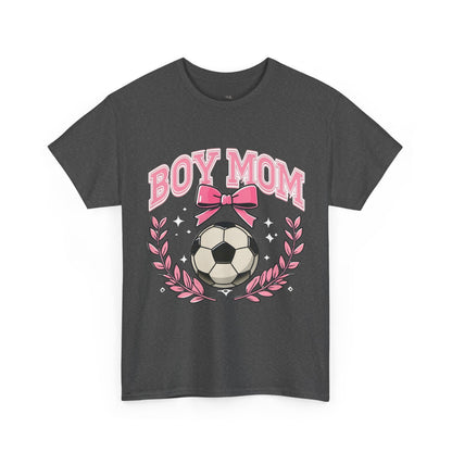 Boy Mom T-Shirt — Pink Laurel Bow
