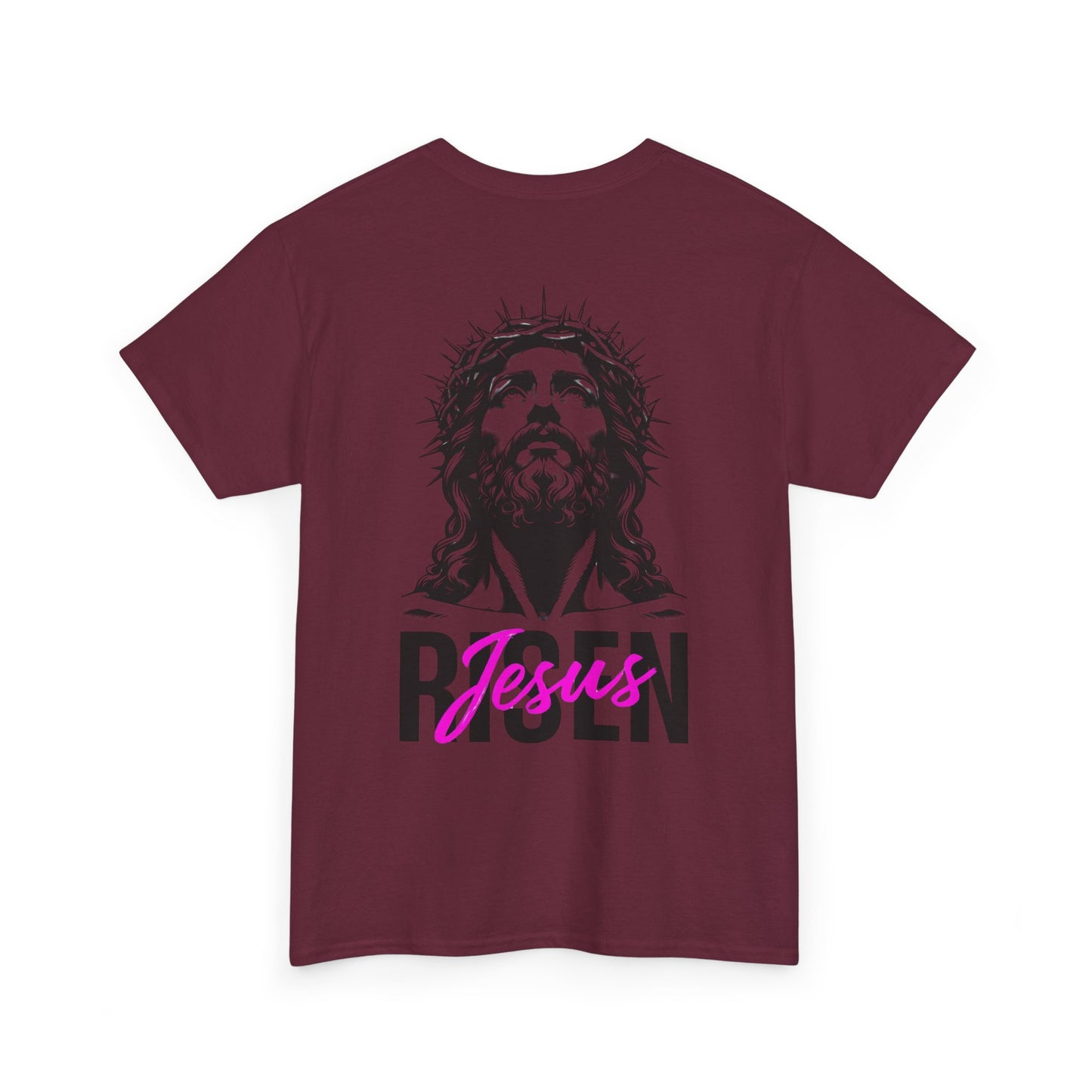 Christian 'Risen' PINK T-Shirt — Jesus Crown of Thorns Resurrection Tee