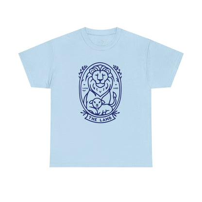 The Lamb Crewneck T‑Shirt — Lion & Lamb Faith Graphic Tee