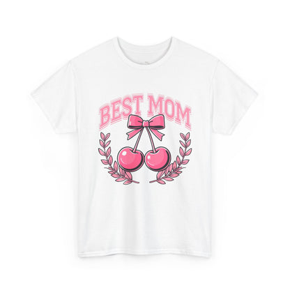 Best Mom Cherry Tee — Cute Pink Mother's Day T-Shirt