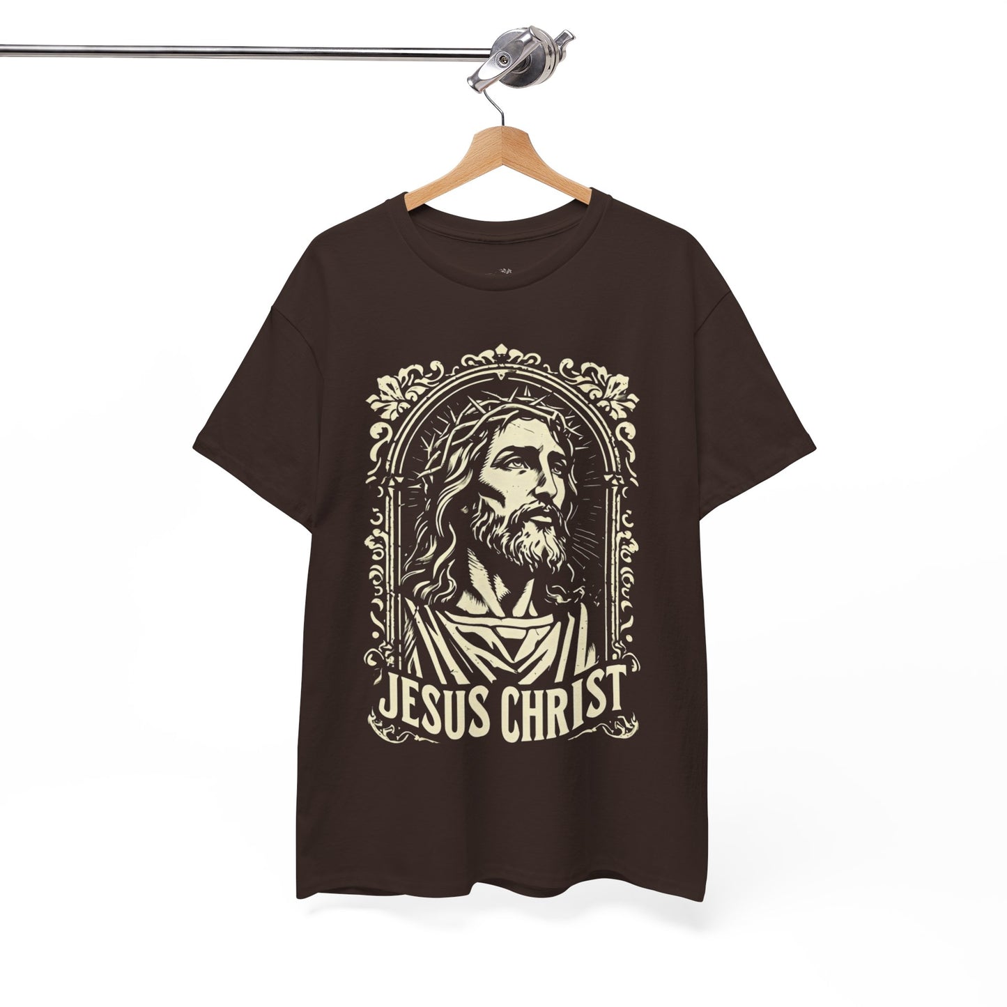Jesus Christ Front Graphic Tee - Vintage Ornate T-Shirt