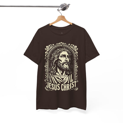 Jesus Christ Front Graphic Tee - Vintage Ornate T-Shirt