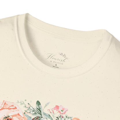 T-Shirt — "Fearfully and Wonderfully Made" Floral Inspirational Tee