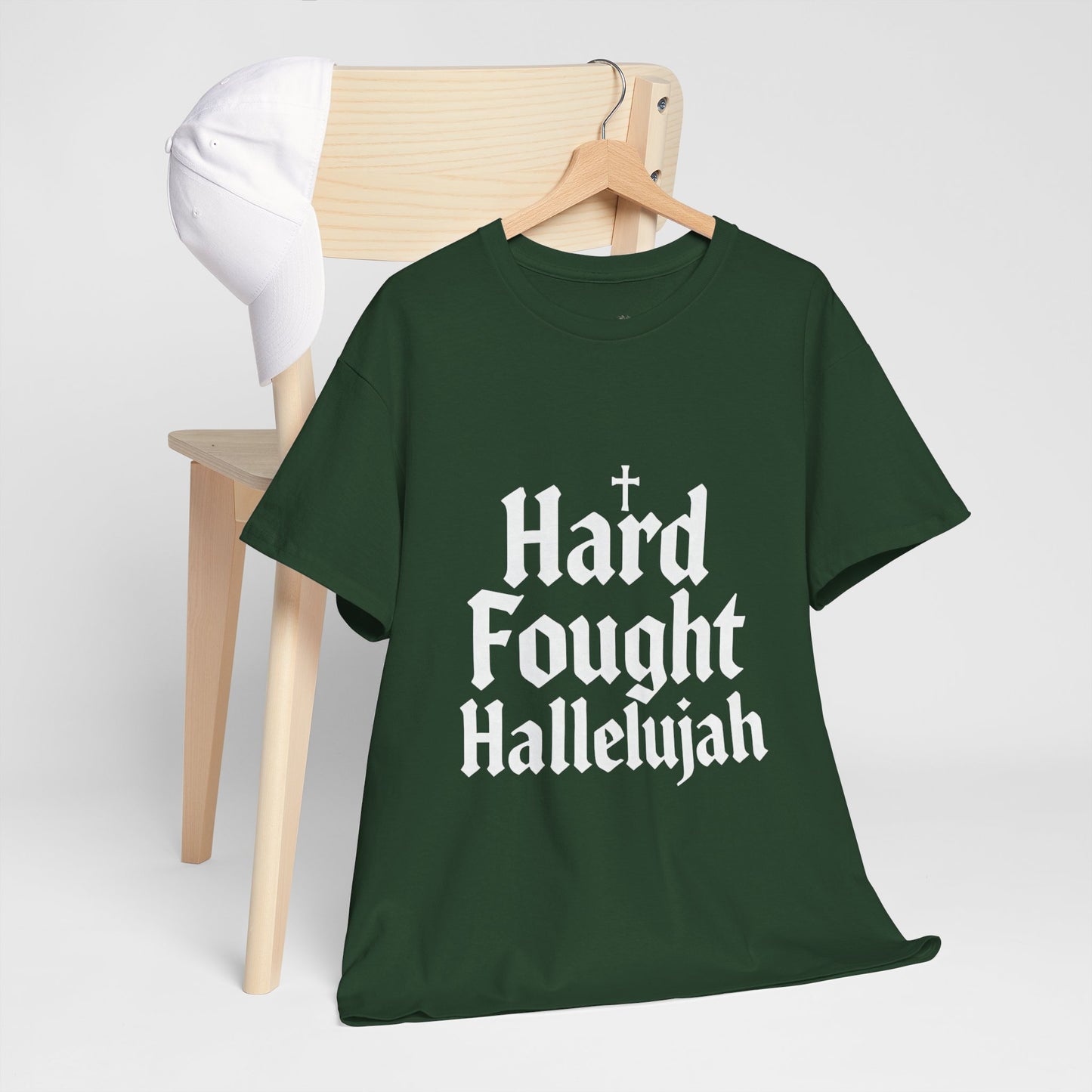Hard Fought Hallelujah Tee – Christian Inspirational Gospel T-Shirtb (UNISEX)