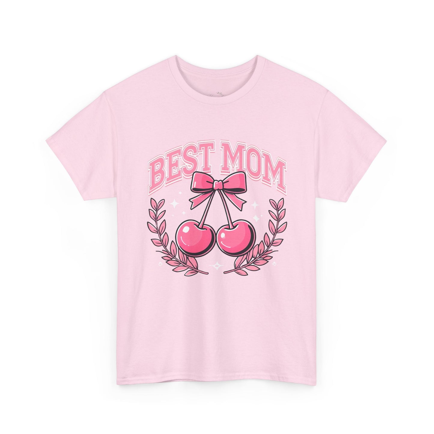 Best Mom Cherry Tee — Cute Pink Mother's Day T-Shirt
