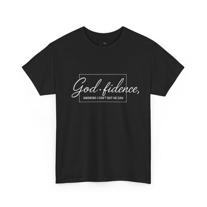 God-fidence Unisex Tee — Inspirational Christian Script T-Shirt