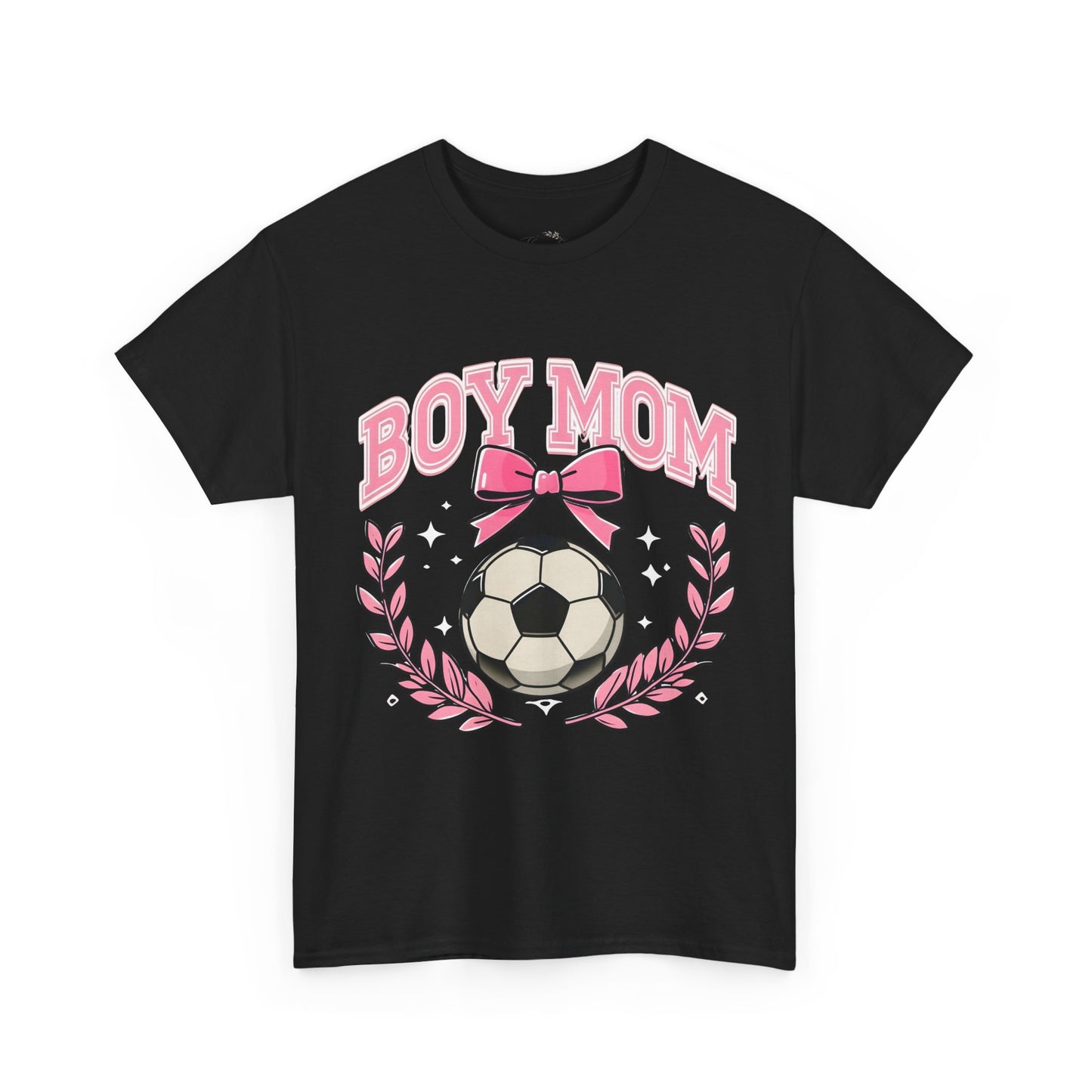 Boy Mom T-Shirt — Pink Laurel Bow