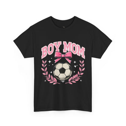 Boy Mom T-Shirt — Pink Laurel Bow