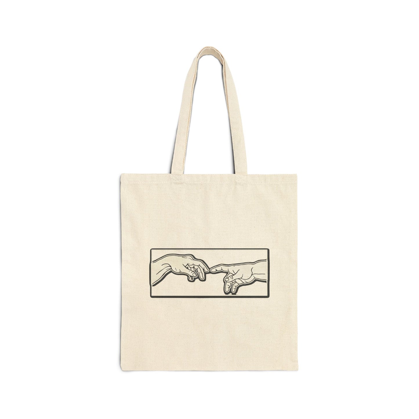 Cotton Canvas Tote Bag - Reaching Hands