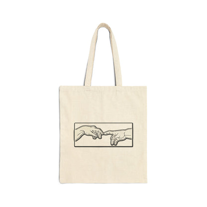Cotton Canvas Tote Bag - Reaching Hands