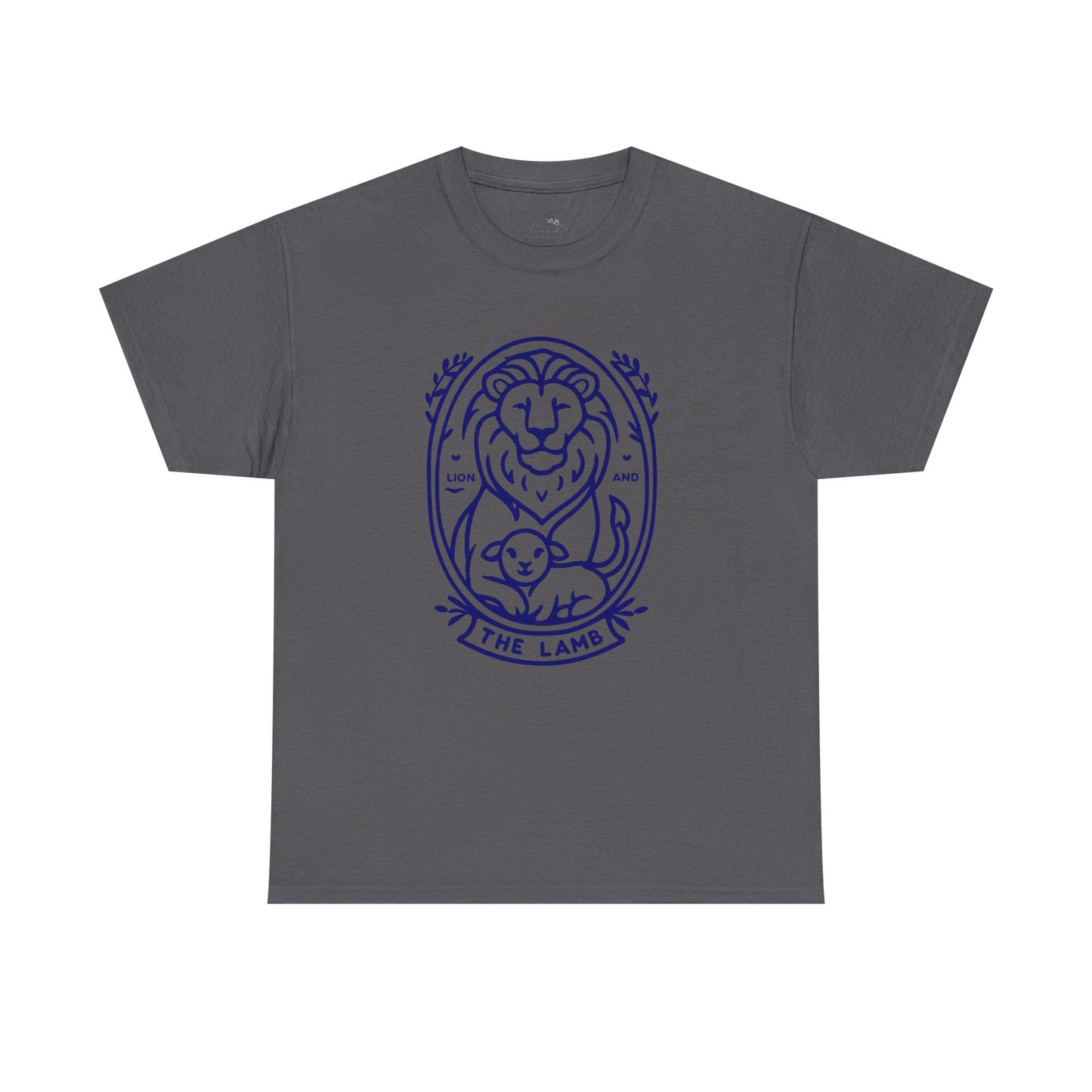The Lamb Crewneck T‑Shirt — Lion & Lamb Faith Graphic Tee