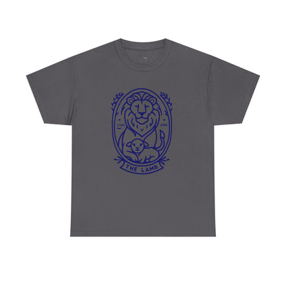 The Lamb Crewneck T‑Shirt — Lion & Lamb Faith Graphic Tee