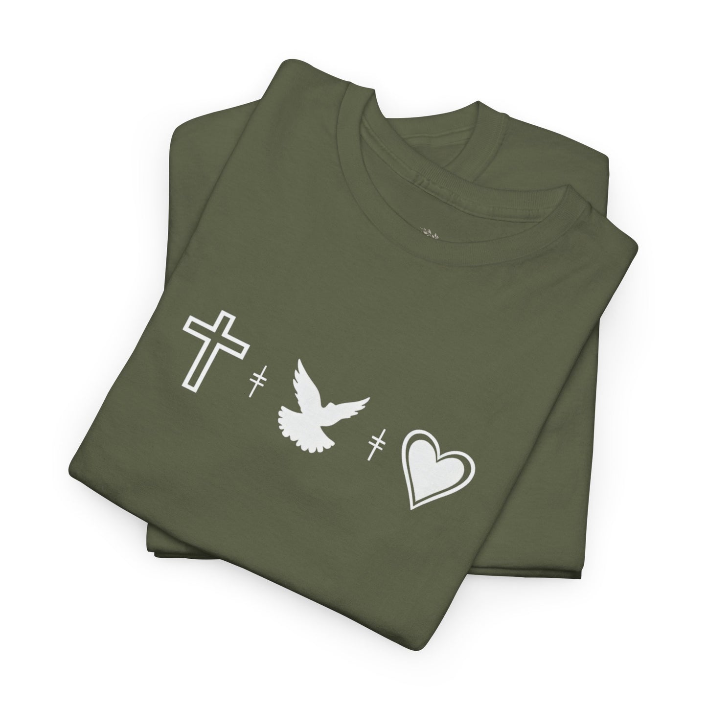 Worship Tee — "I Was Built to Worship" Christian Cross + Dove + Heart T‑Shirt