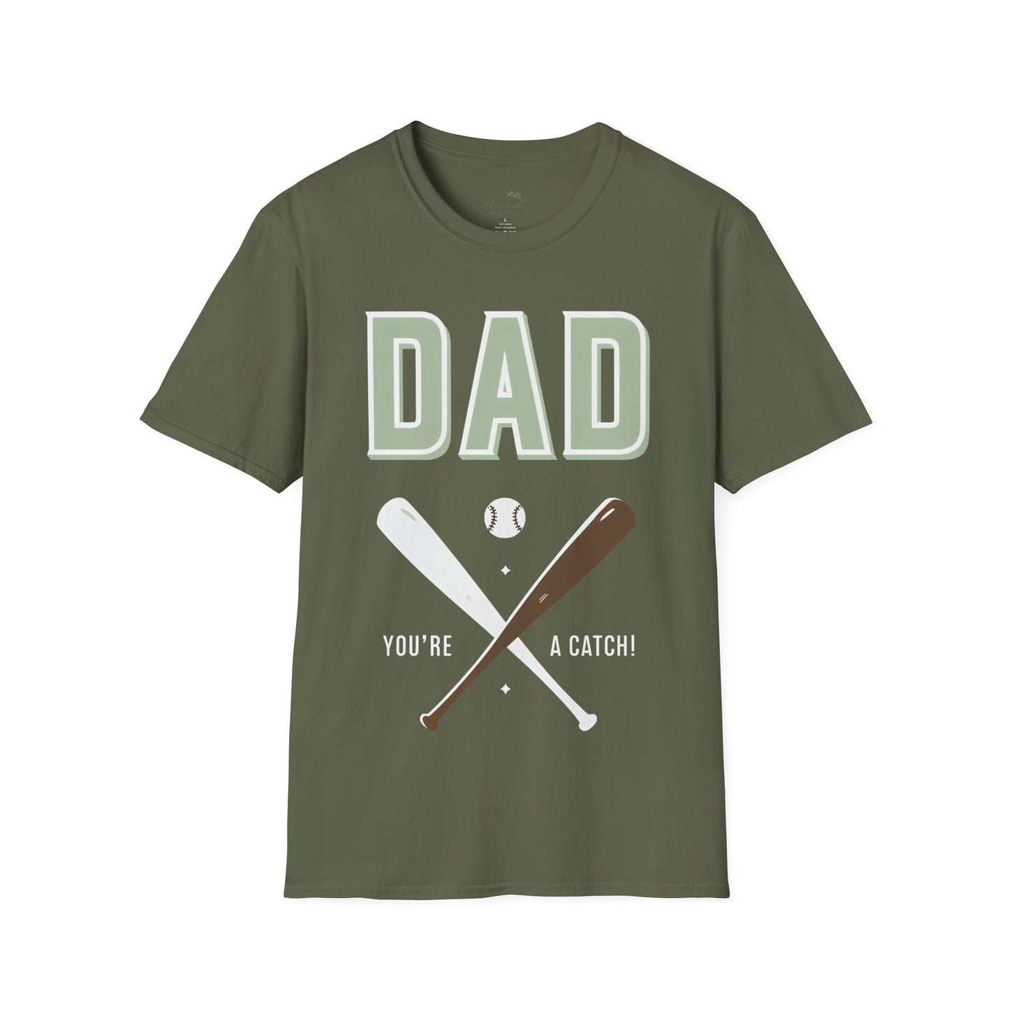 Dad Baseball T-Shirt – ‘You’re a Catch’ Sports Graphic Tee for Fathers, Father’s Day Gift