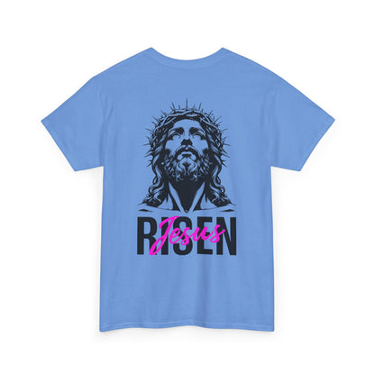 Christian 'Risen' PINK T-Shirt — Jesus Crown of Thorns Resurrection Tee