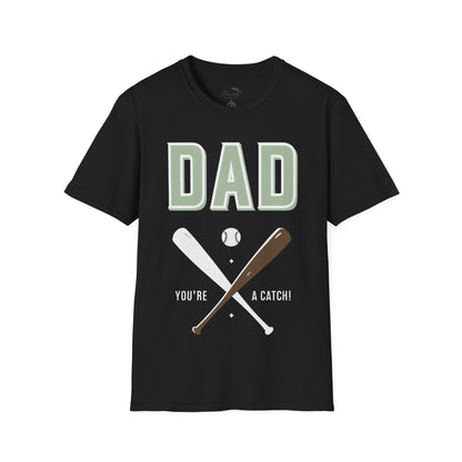 Dad Baseball T-Shirt – ‘You’re a Catch’ Sports Graphic Tee for Fathers, Father’s Day Gift
