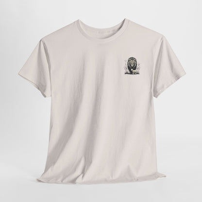 Lion and Lamb Graphic Tee — Protective Lion with Lamb Illustration