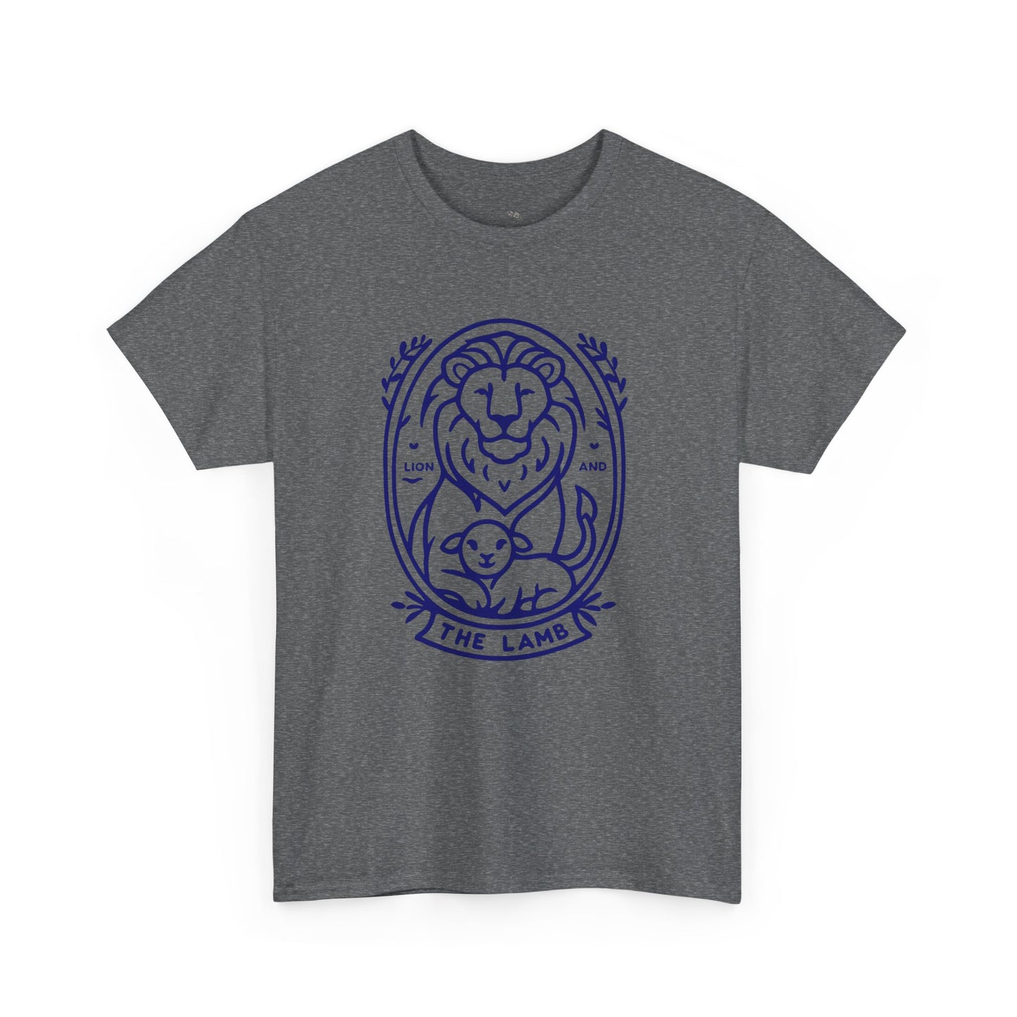 The Lamb Crewneck T‑Shirt — Lion & Lamb Faith Graphic Tee