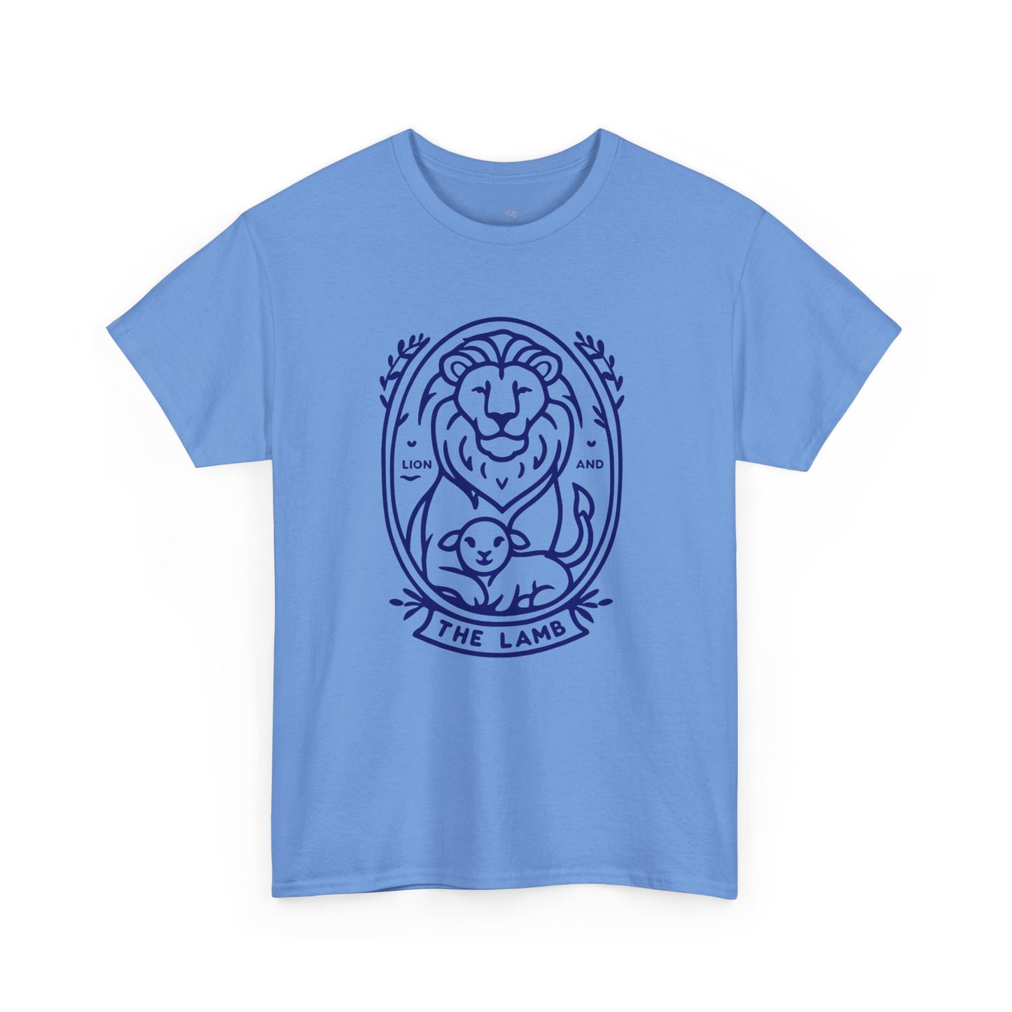 The Lamb Crewneck T‑Shirt — Lion & Lamb Faith Graphic Tee