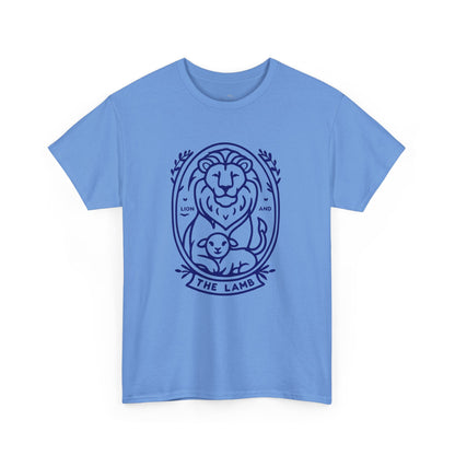The Lamb Crewneck T‑Shirt — Lion & Lamb Faith Graphic Tee